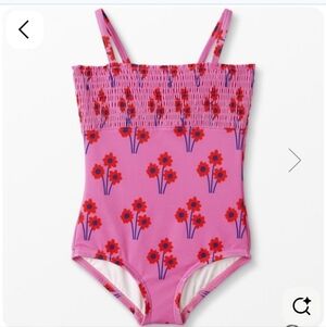 Hanna Andersson Pink Floral Girls' One-Piece Swimsuit Size 140/10